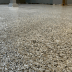 Nano Concrete Coatings basement flake system in Portland, Oregon