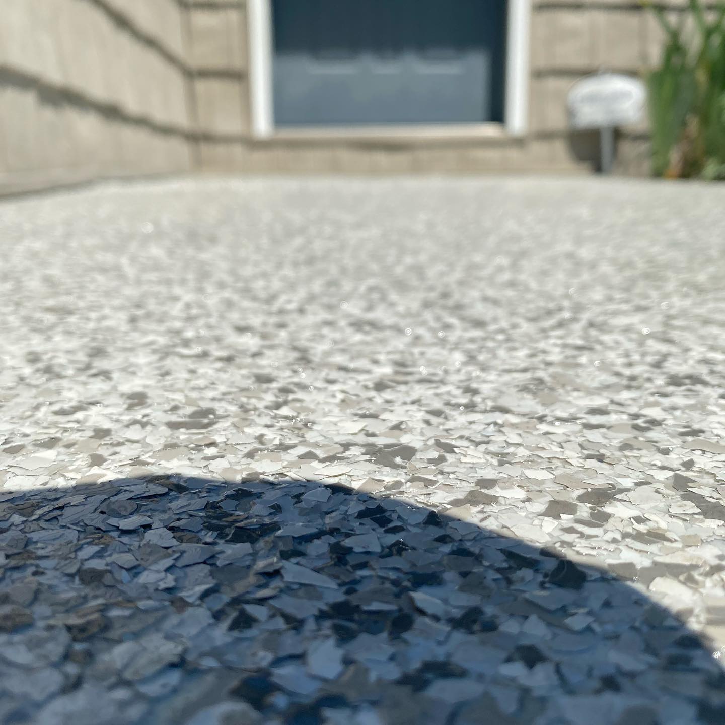 Nano Concrete Coatings patio flake system in Portland, Oregon