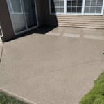 Nano Concrete Coatings patio flake system in Portland, Oregon