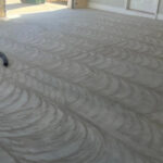 Sanding Garage before Concrete Floor Coating Portland, Oregon