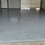 Nano Concrete Coatings garage flake system in Portland, Oregon