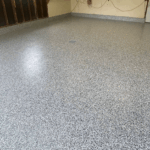 Nano Concrete Coatings garage flake system in Portland, Oregon