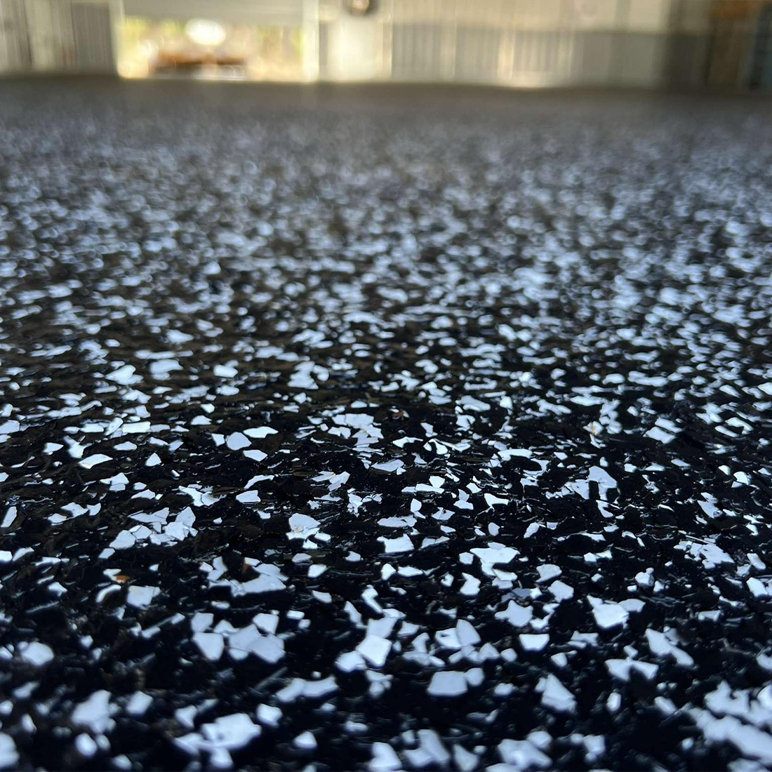 Nano Concrete Coatings garage flake system in Portland, Oregon