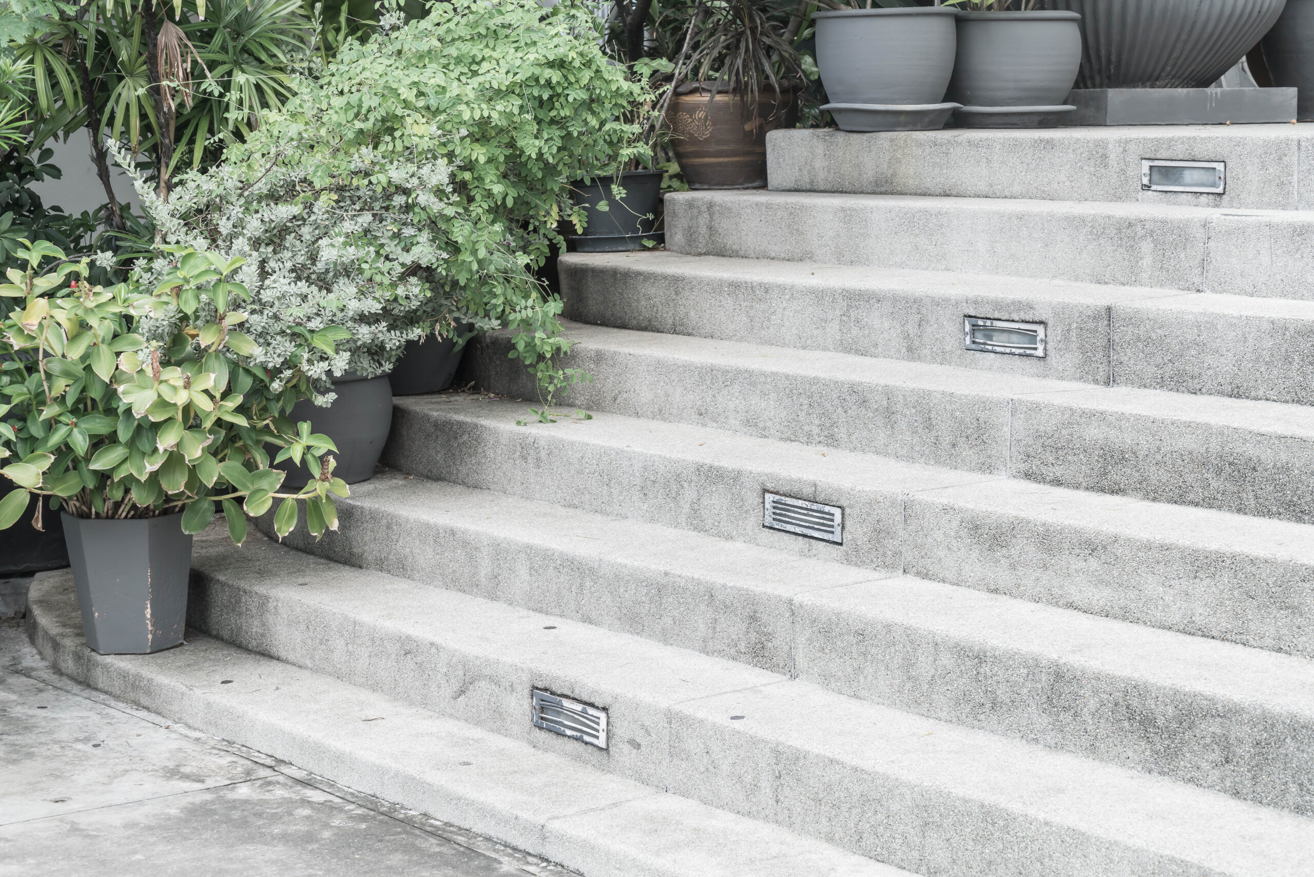 empty stone stairway for background