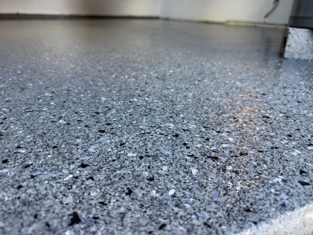 Nano Concrete Coatings garage flake system in Beaverton, Oregon