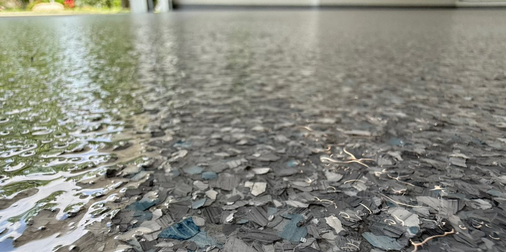 Nano Concrete Coatings garage flake system in Portland, Oregon