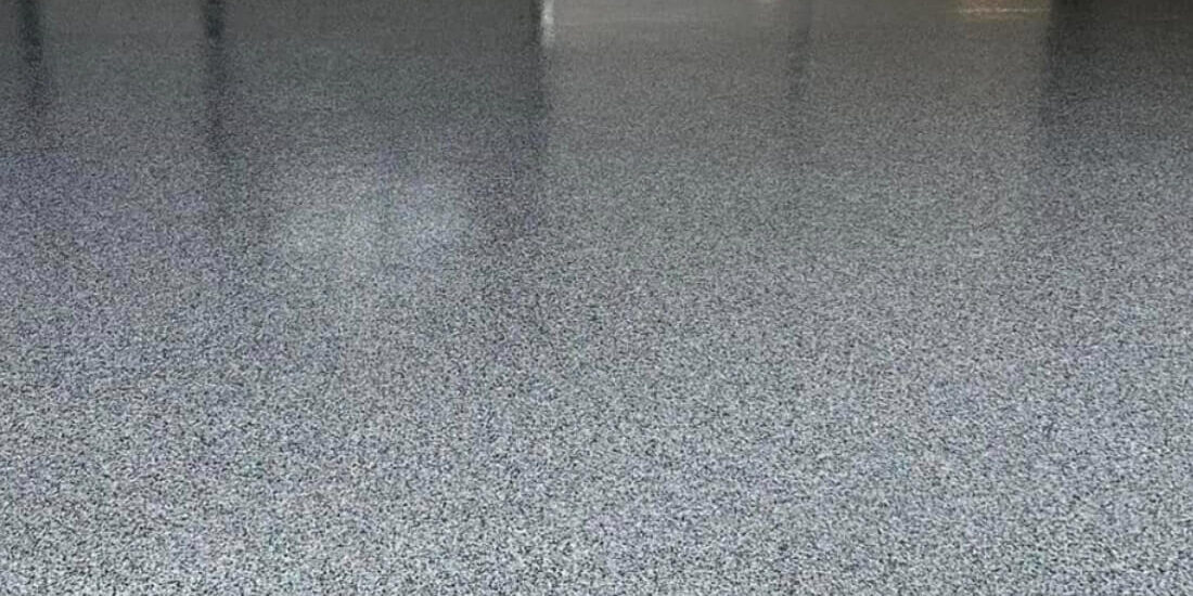 Nano Concrete Coatings garage flake system in Portland, Oregon