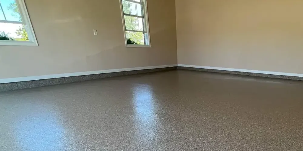 Nano Concrete Coatings garage flake system in Portland, Oregon